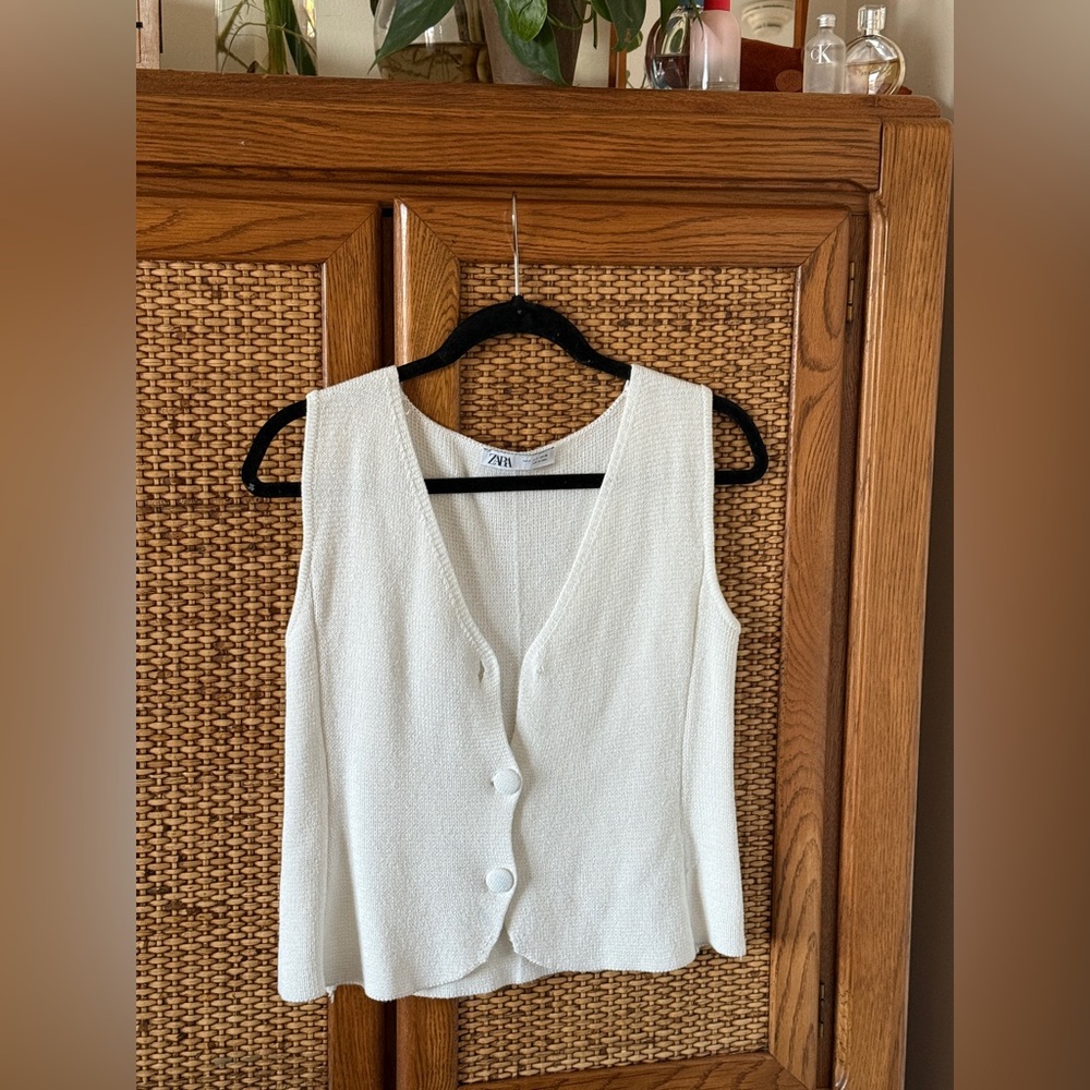 Zara button down vest